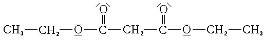 Formule semi-développée du malonate de diéthyle