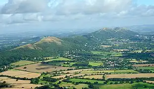 Les Malvern Hills, chaîne de collines dans l'ouest de  l'Angleterre, Royaume-Uni.