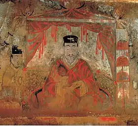 Un roi de Koguryo. Tombe d'Anak numéro 3, Hwanghae. Probablement 371.