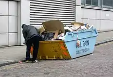 Benne à ordures à Londres.