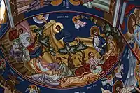 Fresque représentant Le Christ au Mont des Oliviers.