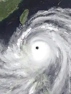 Vue satellite du typhon le 14 septembre 2018