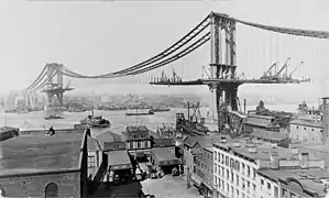 Construction du pont en 1909
