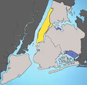 Localisation de ManhattanComté de New York