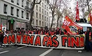Manifestation à Lyon le 6 avril.