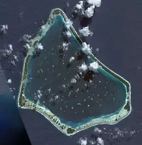 Vue satellite de l'atoll.