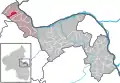 Localisation de Manubach dans la Verbandsgemeide et dans l'arrondissement