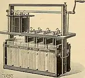 Batterie de 6 piles Radiguet et Massiot au bichromate (vers 1900)