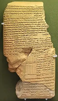 Tablette du « Manuel du devin », ouvrage divinatoire. British Museum.