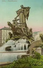 La fontaine de Manzel à Stettin (disparue)