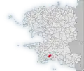 Localisation de Gouesnach au sein du département du Finistère.