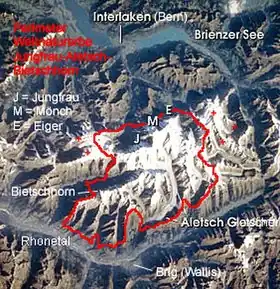 Carte du glacier.