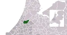 Carte de localisation de Kaag en Braassem