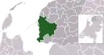 Carte de localisation de Súdwest-Fryslân