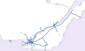 Carte de l'autoroute 540.