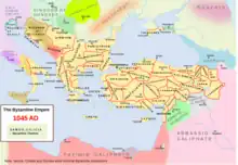 carte de l'empire en 1045