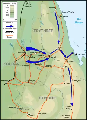 La campagne d'Érythrée (1941).