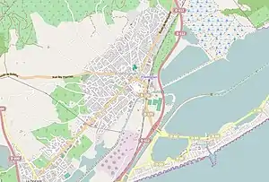 Carte de la ville de Frontignan.