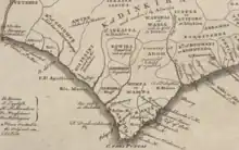 Situation des États africains à proximité du cap des Trois-Pointes en 1729.