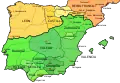 La Navarre en 1037 (règne de Garcia IV). Castille et Aragon vont bientôt se soustraire à son autorité (1054).