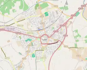Carte de la ville de Lunel.