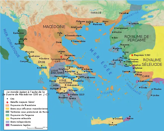 La Thrace occidentale en 200 av. J.-C.