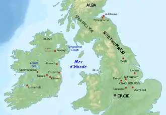 Carte situant les lieux mentionnés dans l'article