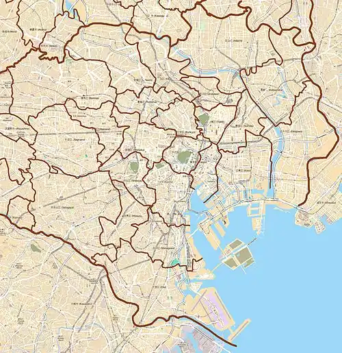 Voir sur la carte administrative de Tokyo