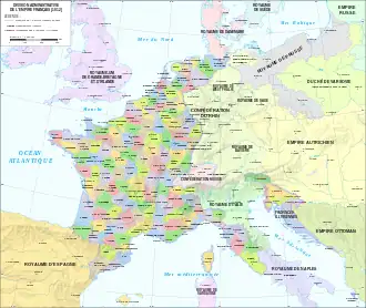Carte de l'Empire français.