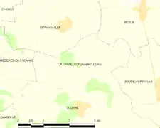 Carte de la commune de La Chapelle-Forainvilliers.