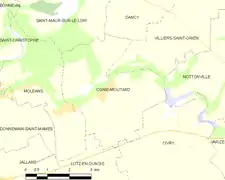 Carte de la commune de Conie-Molitard.