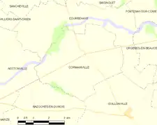 Carte de la commune de Cormainville, 2012.