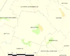 Carte de la commune de Denonville.