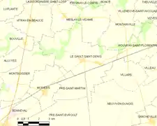 Carte de la commune du Gault-Saint-Denis.