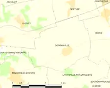 Carte de la commune de Germainville.