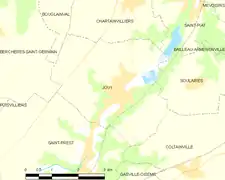 Carte du territoire de la commune de Jouy.