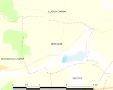 Carte de la commune de Méréglise.