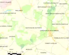 Carte de la commune de Saint-Maixme-Hauterive.