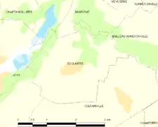 Carte de la commune de Soulaires.
