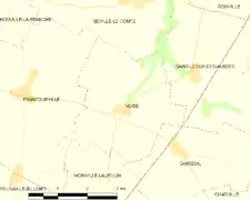 Carte de la commune de Voise (2012).