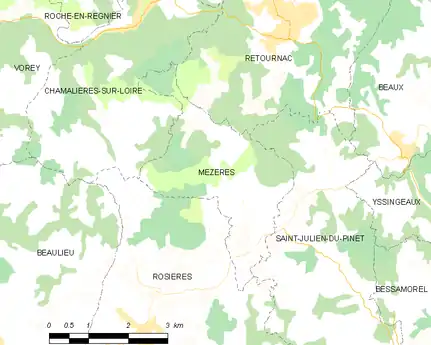 Plan de la commune et communes limitrophes.