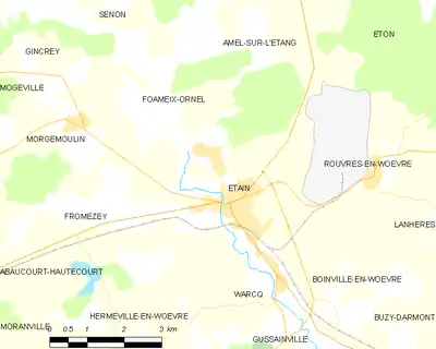 Carte de la commune.