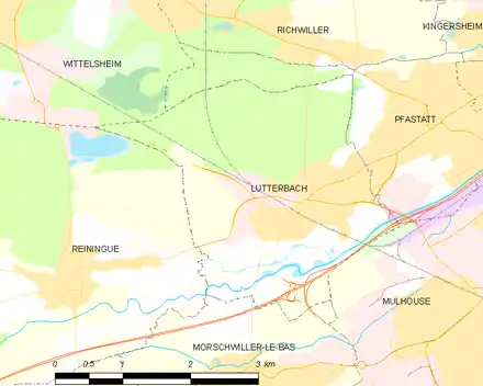 Carte des communes limitrophes