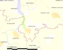 Carte de la commune de Rubescourt