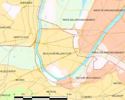 Carte de la commune.