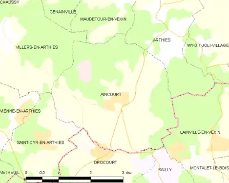 Carte de la commune.