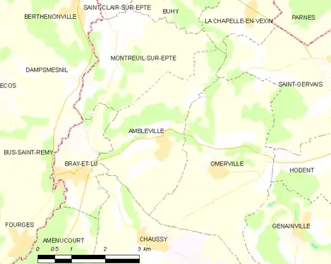 Carte de la commune.