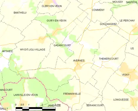 Carte de la commune.