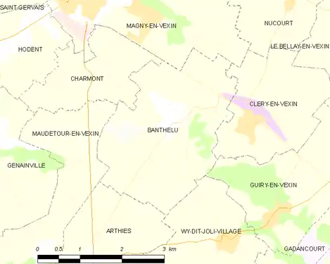 Carte de la commune.