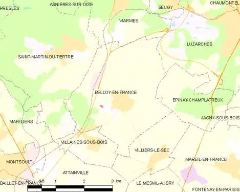 Carte de la commune.